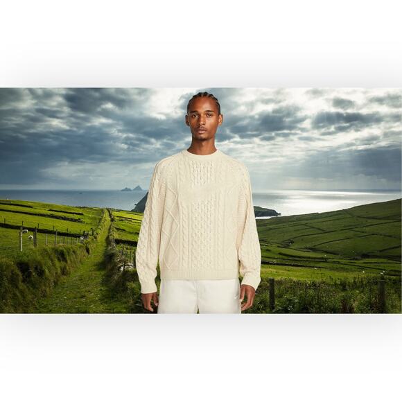 KarlAnthonyTowns XXL Nike Life Cable Knit Sweater Rattan DQ5176-206 NEW KAT - Picture 14 of 14